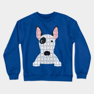 English Bull Terrier Jigsaw Puzzle Design Crewneck Sweatshirt